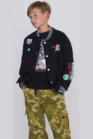 CoolCat Unisex Bomberjack License Castrol Jongens Katoen Opstaande kraag