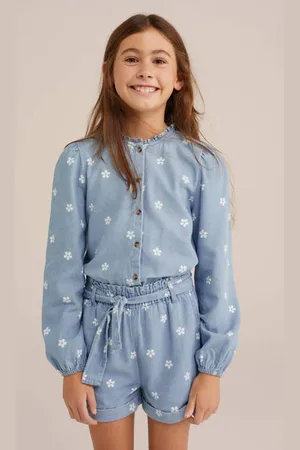 WE Fashion Blue Ridge blouse Blauw Bloemen