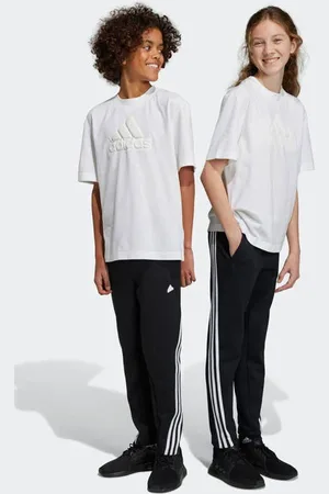 adidas Sportswear joggingbroek /wit Jongens/Meisjes Katoen Effen