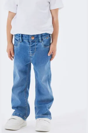 NAME IT MINI bootcut jeans NMFSALLI Blauw Meisjes Lyocell