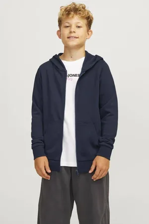 JACK & JONES JUNIOR sweatvest JJEBRADLEY Jongens Polyester Capuchon