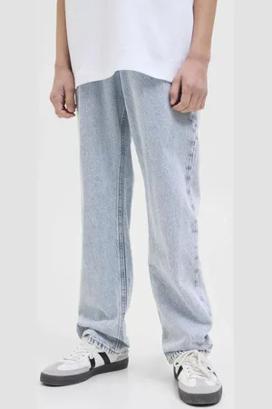 JACK & JONES JUNIOR relaxed high waist regular fit jeans light Blauw Jongens Stretchdenim