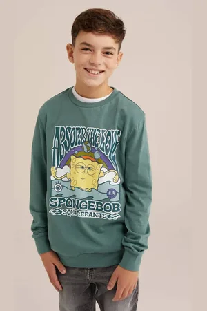 WE Fashion Longsleeve Jongens Katoen Ronde hals Printopdruk