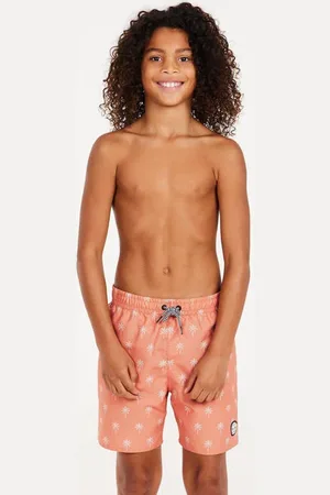 Protest Zwemshort PRTFONZ JR donkerblauw Oranje Jongens Polyester All over print