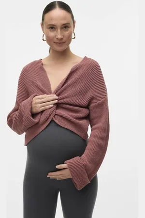 Mama;licious Zwangerschaps cropped trui Dames Polyester V