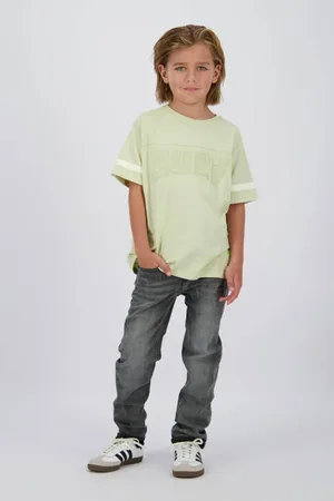 Vingino Slim fit jeans grey denim Grijs Effen