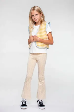 Moodstreet Geruit reversible gilet Meisjes Polyester Openvallende hals