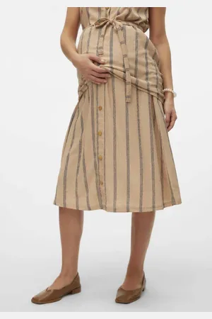 Mama;licious Gestreepte zwangerschapsrok MLMILA Dames Polyester Streep