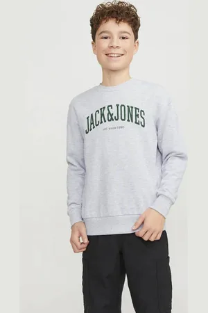 JACK & JONES JUNIOR sweater JJEJOSH met tekst Tekst