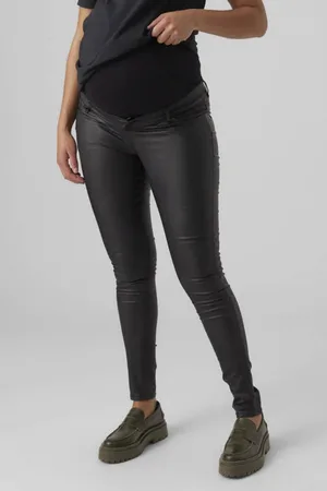 VERO MODA Coated skinny zwangerschapsbroek Dames Viscose
