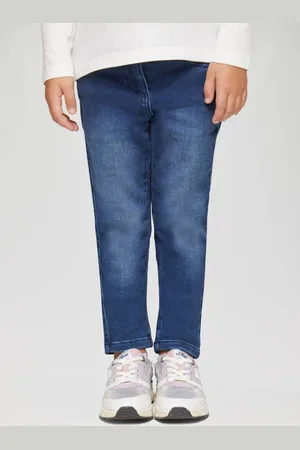 QS by s.Oliver Slim fit jeans dark denim Blauw Meisjes Katoen Effen