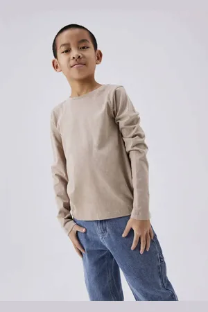 NAME IT KIDS longsleeve NKMVOBBO Jongens Katoen Ronde hals Effen