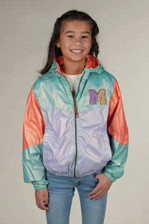 Moodstreet Jack mintgroen Jas Meisjes Polyester Capuchon Meerkleurig