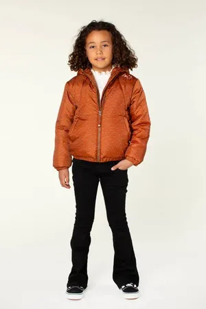 Moodstreet Winterjas Jet met all over print Meisjes Polyester Capuchon