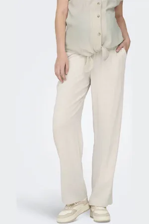 ONLY Straight fit broek OLMSIESTA Grijs Dames Viscose Effen