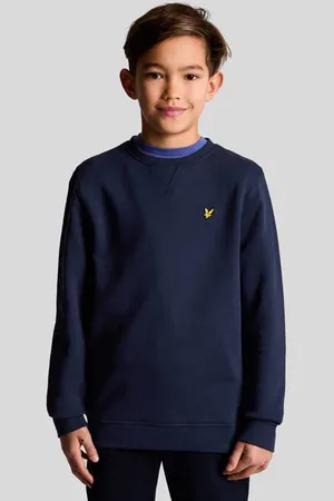 Lyle & Scott Sweater Blauw Jongens Katoen Ronde hals Effen