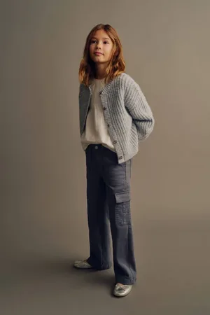 MANGO Cargo broek Meisjes Katoen Effen