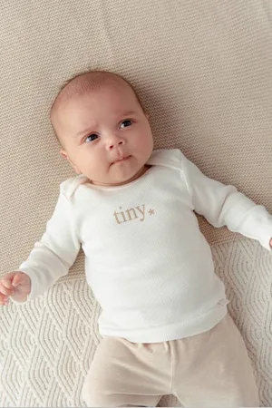 Bess Baby broek Jongens/Meisjes Stretchkatoen Effen
