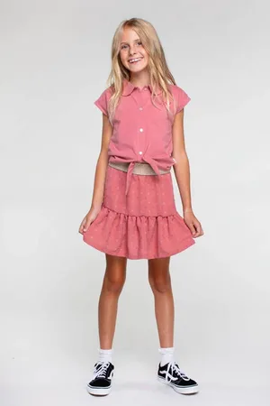 Moodstreet Blouse Meisjes Stretchkatoen Peter Pan