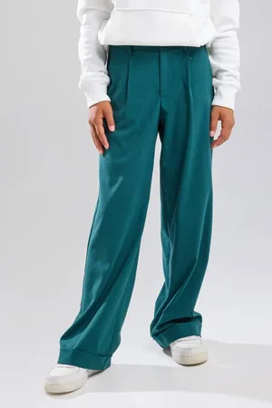 America today Straight fit broek Palmer jr Blauw Meisjes Viscose Effen