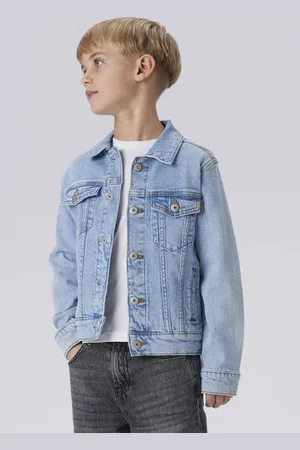 NAME IT KIDS spijkerjas Blauw Effen