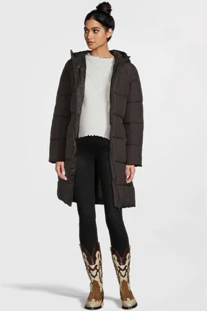 Mama;licious Zwangerschapsjas MLURSA Dames Polyester Capuchon Effen