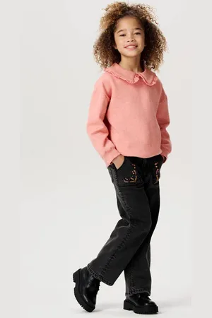 Noppies Kids regular fit jeans Grijs Meisjes Katoen Effen