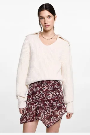MANGO Korte rok Meisjes Polyester Bloemen