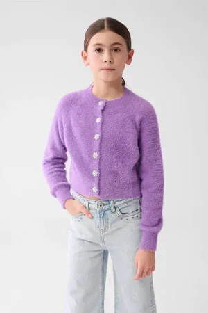 SHOEBY Vest fijn gebreid Meisjes Polyamide Ronde hals Effen