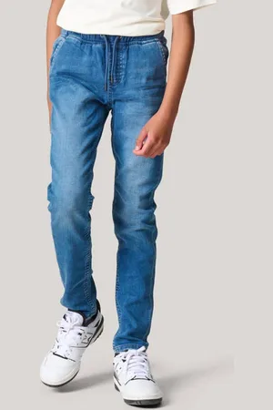 SHOEBY Denim jogger Jog denim Blauw Effen