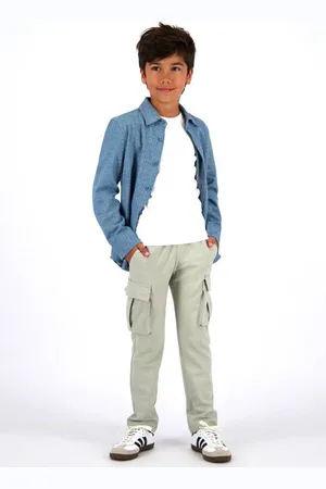 Vingino Relaxed cargo broek beige Jongens Polyester Effen