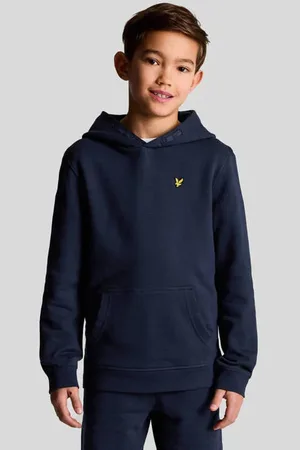 Lyle & Scott Sweater Blauw Jongens Katoen Capuchon Effen