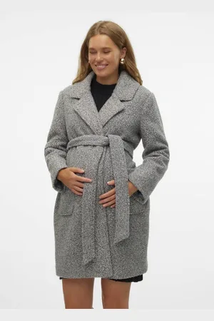 Mama;licious Zwangerschapstrenchcoat tussen MLJENNA Jas Dames Polyester Reverskraag