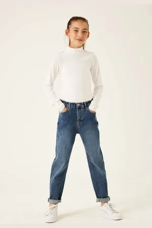 Garcia Mom jeans Evelin 585 Blauw Meisjes Stretchdenim Effen