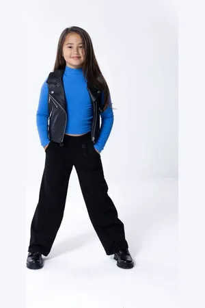 ONLY KIDS GIRL imitatieleren gilet KOGVERA Meisjes Imitatieleer Klassieke kraag