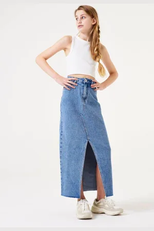 Garcia Spijkerrok Blauw Meisjes Denim Effen