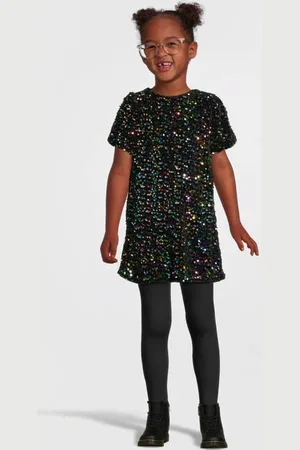 NAME IT KIDS jurk NKFRUNICA Meisjes Polyester Ronde hals Effen