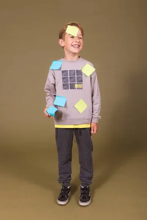 Quapi Sweater DANJI met printopdruk Printopdruk