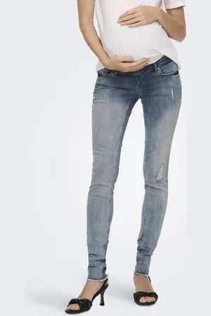 ONLY Skinny zwangerschapsjeans OLMBLUSH Blauw Dames Stretchdenim