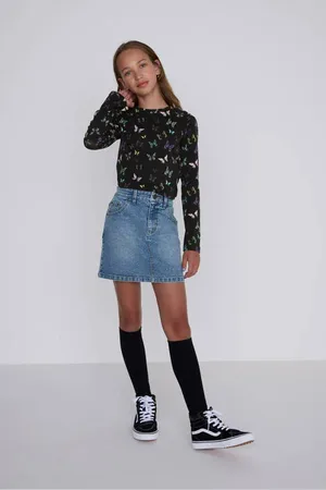 CoolCat Diamond Jeans Rok Dahlia Blauw Meisjes Denim Effen