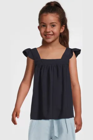 VERO MODA Top VMRUSK Blouse Meisjes Viscose Vierkante hals