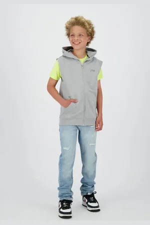 Raizzed Straight regular waist light blue denim Jeans Wit Effen