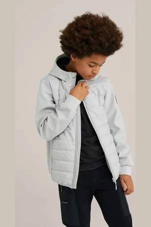 Salty Dog Gewatteerde jas grijs Jongens Polyester Capuchon Effen