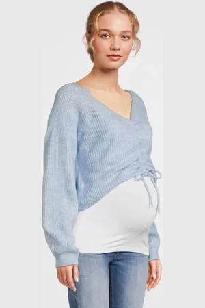 Mama;licious Cropped zwangerschapstrui MLVIKTORINE Dames Acryl V