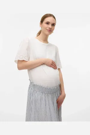 VERO MODA Zwangerschapsblouse VMMEMILY Dames Katoen Ronde hals