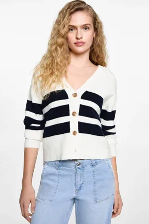 MANGO Vest wit gebreid Meisjes Viscose V
