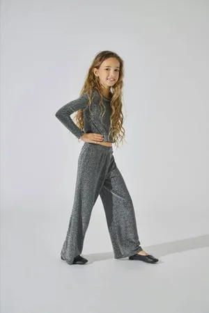 ONLY KIDS GIRL wide leg broek KOGQUEEN Meisjes Polyamide Effen