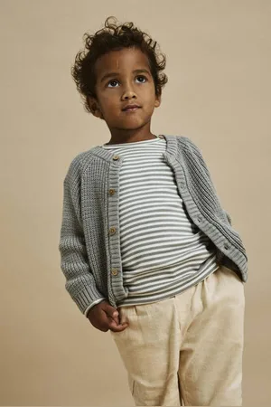 Lil Atelier MINI gebreid vest NMNEMLEN Jongens Katoen Ronde hals