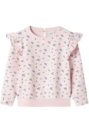 NAME IT MINI sweater lichtroze Paars Meisjes Stretchkatoen Ronde hals Effen