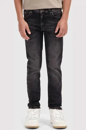 Ballin Straight leg jeans The Noah Zwart Jongens Katoen Effen